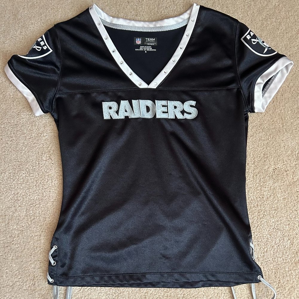 Womens' Oakland Raiders Deep V Neck Vintage Shirt